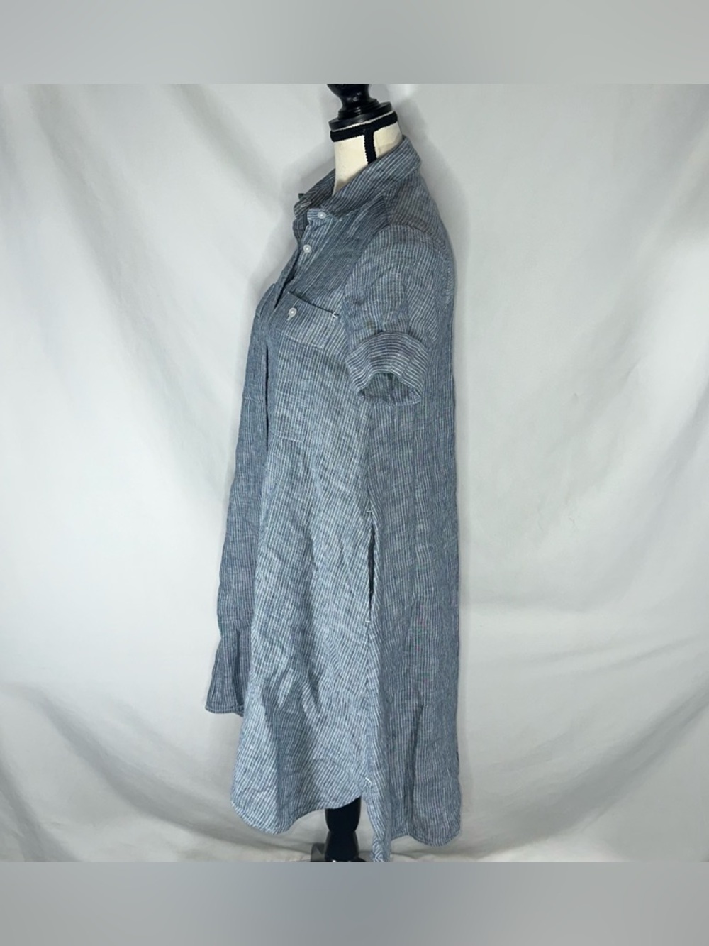 Everlane The Daytripper Shirt Dress Womens XXS 100% European Flax Linen Striped - Picture 6 of 13